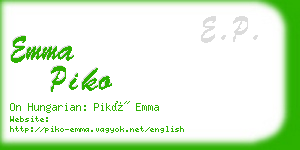 emma piko business card